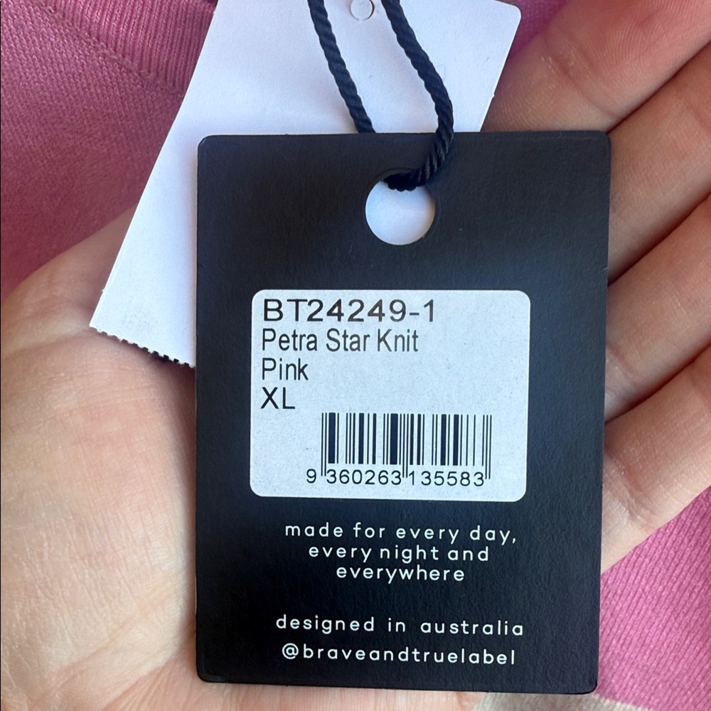 Brave + True Ladies XL Petra Star Pink Knit Top - Picture 5 of 9